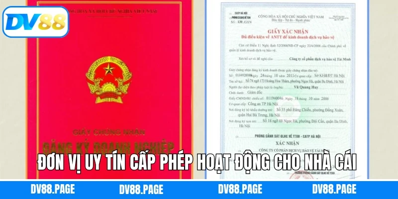 Đơn vị uy tín cấp phép hoạt động cho nhà cái 